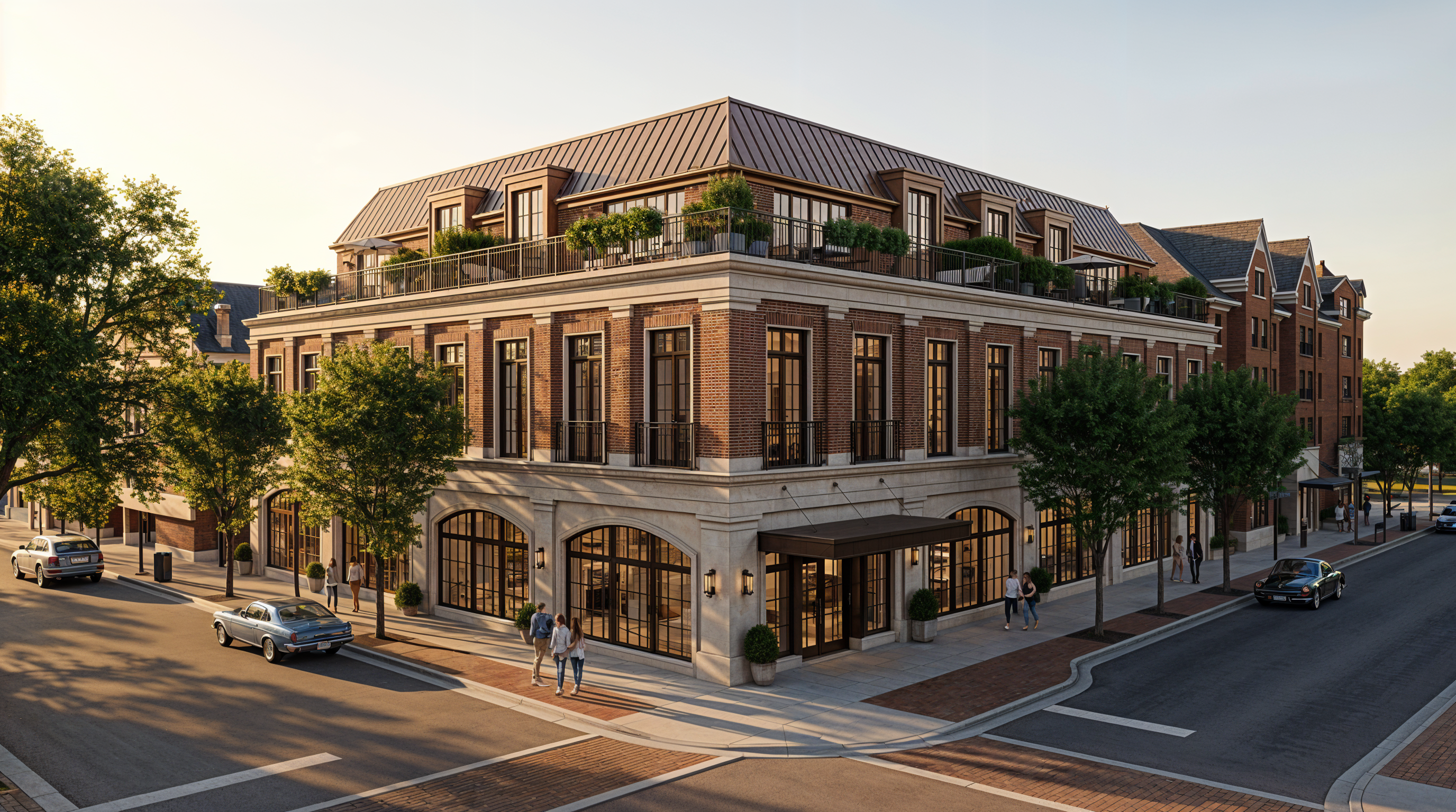 The Townsend — corner elevation